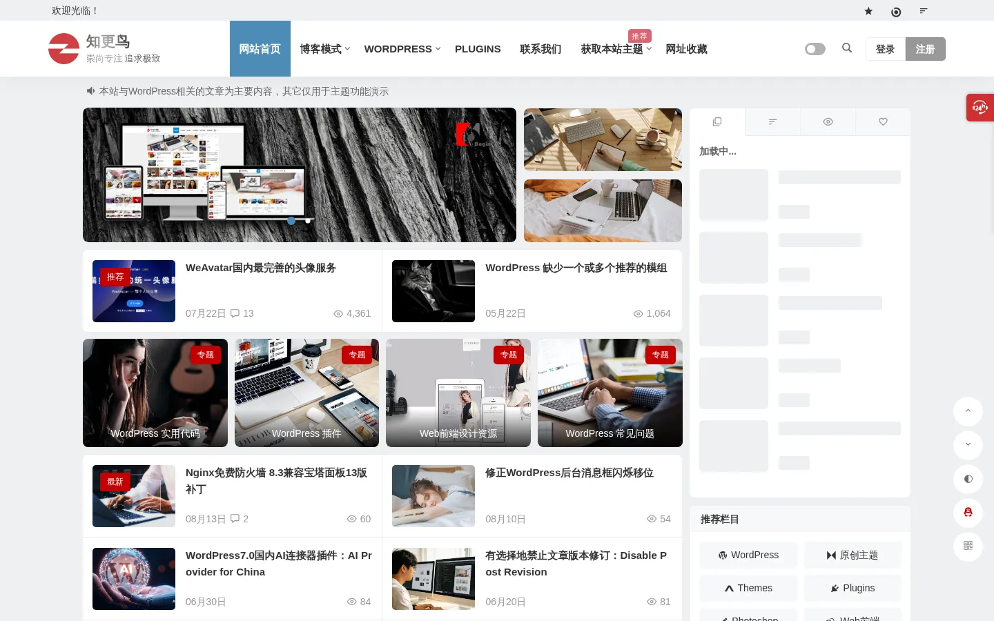 知更鸟 | 崇尚专注 追求极致 网站预览图