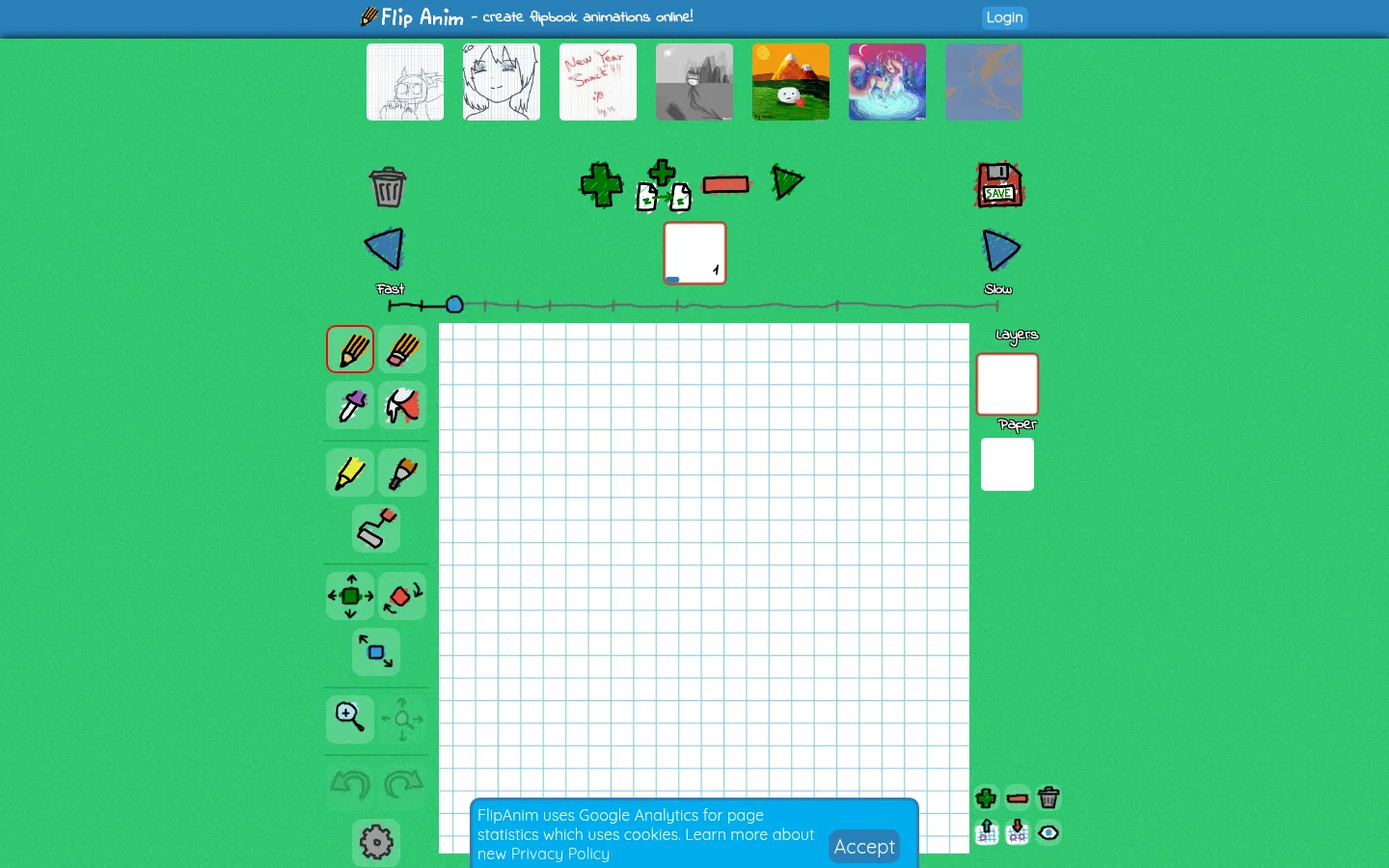 FlipAnim - create flipbook animations online! 网站预览图