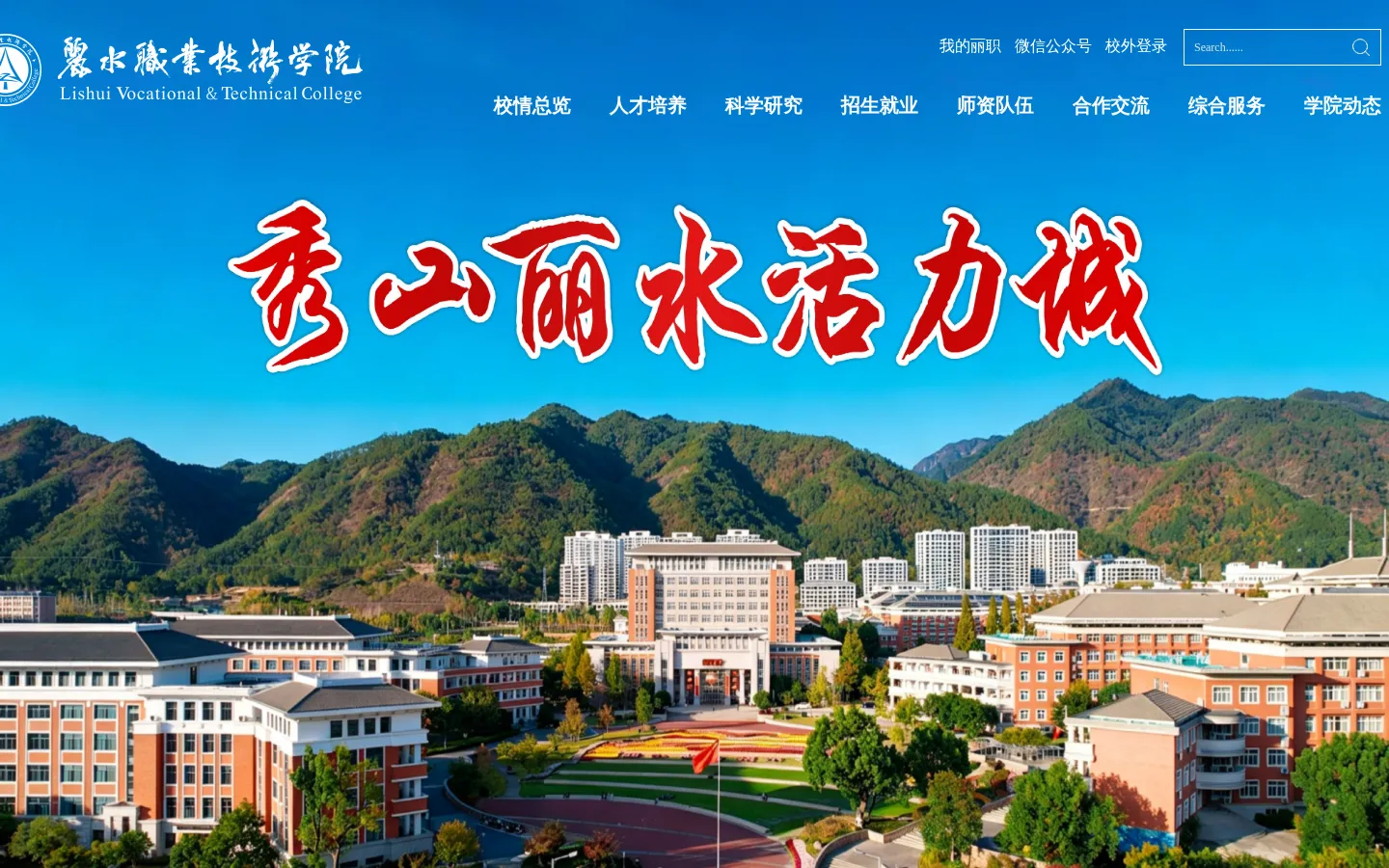 丽水职业技术学院 网站预览图