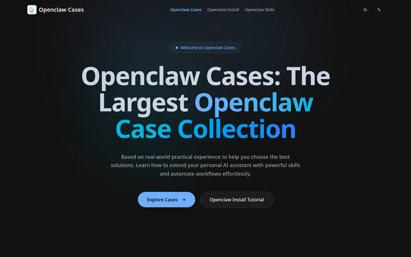 Openclaw Case - The Largest Collection of Real-World Openclaw Tutorials | Step-by-Step, Easy to Follow 网站预览图