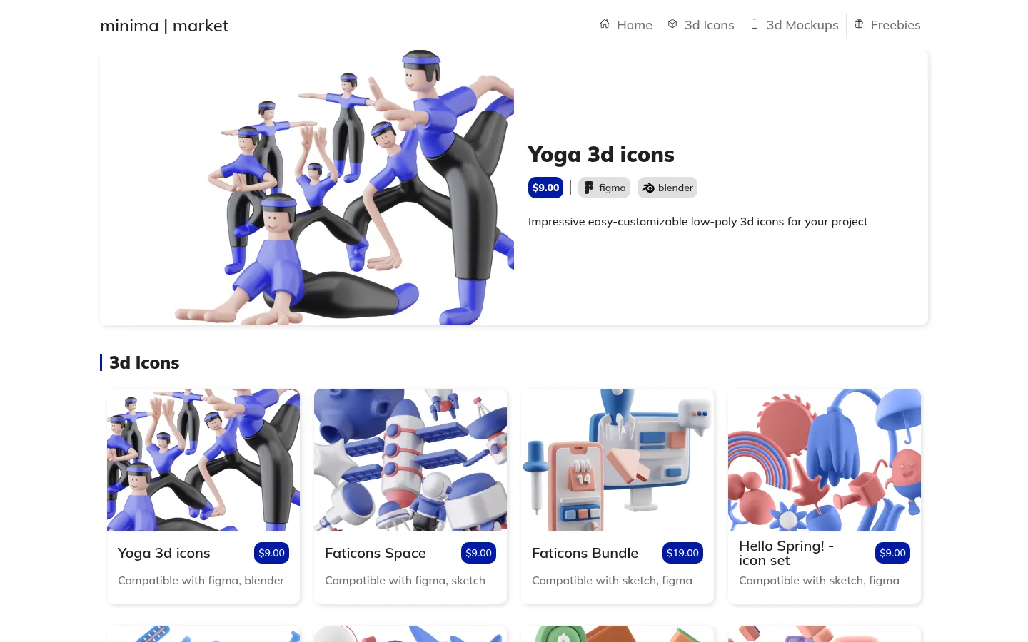 minima | market - Home 网站预览图