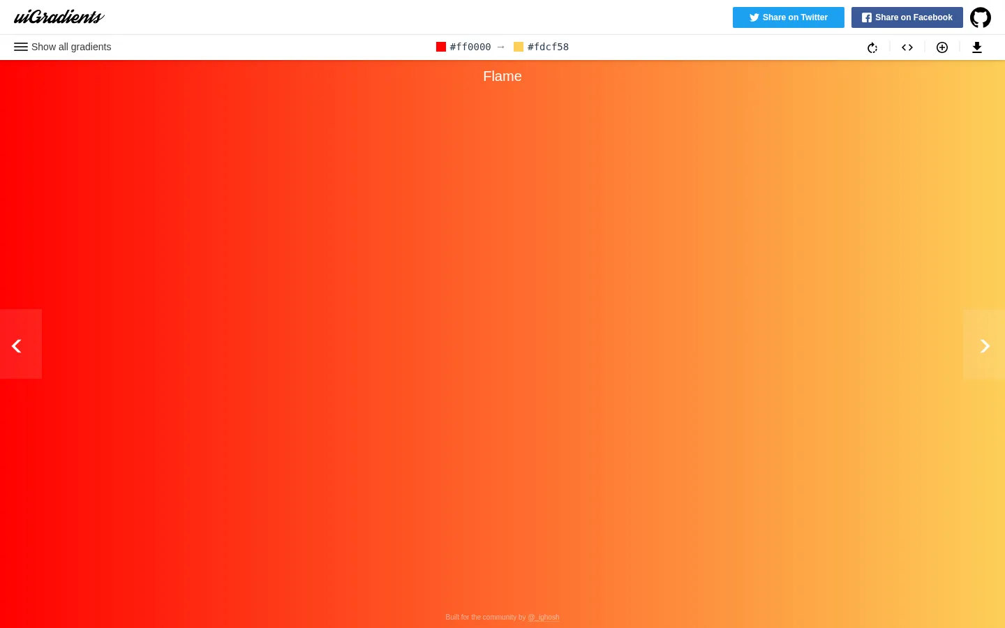 uiGradients - Beautiful colored gradients 网站预览图