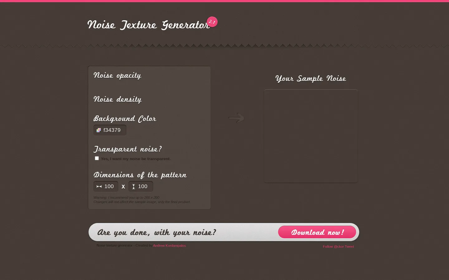 Noise Texture Generator v2.1 网站预览图