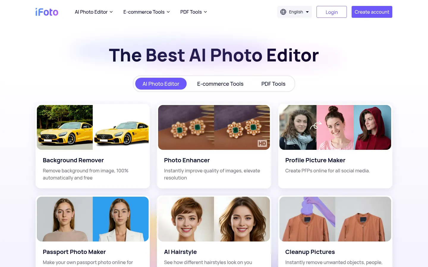 AI Photo Studio: Elevate Your E-Commerce with Our Magic Studio | iFoto 网站预览图