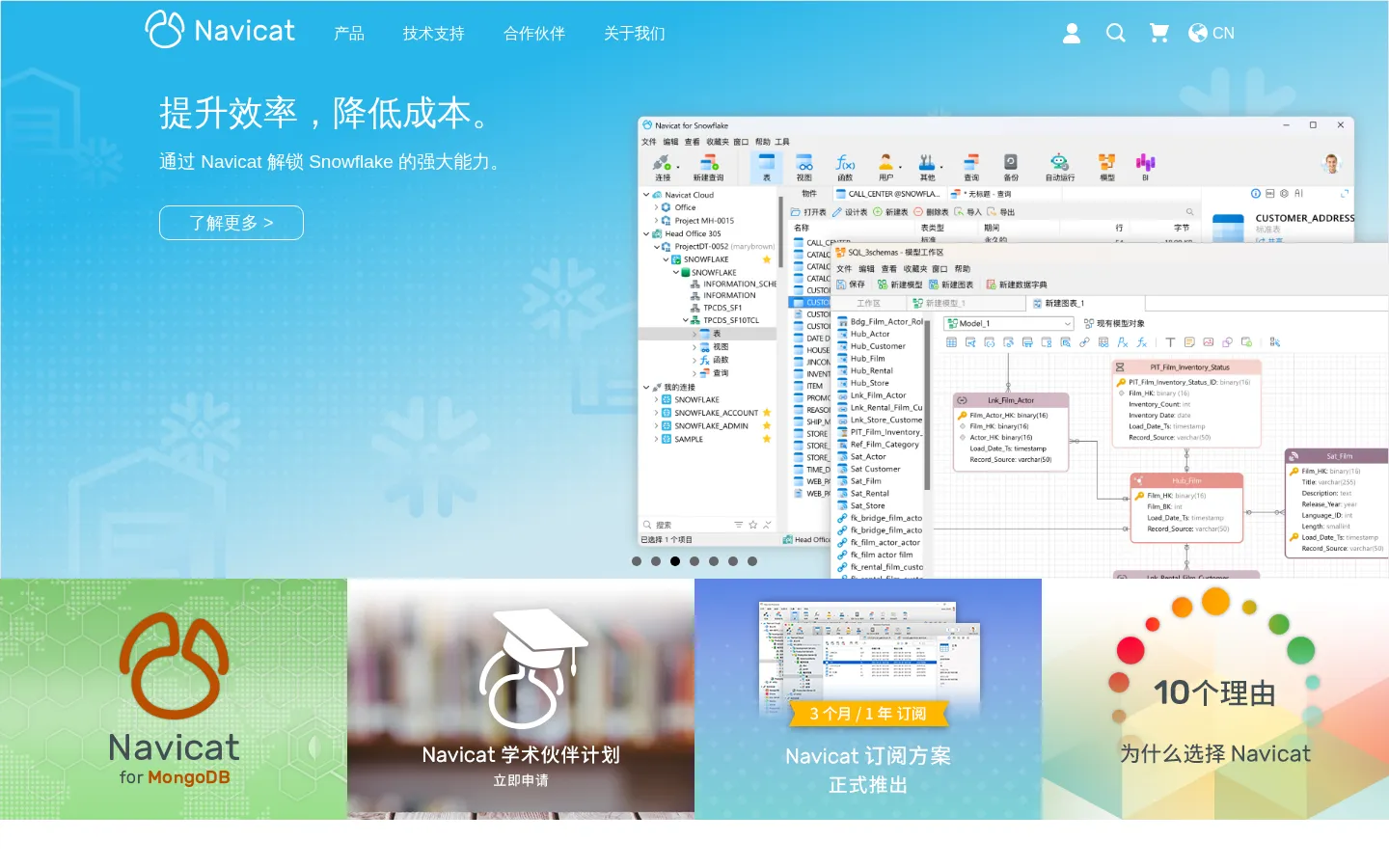 Navicat图形界面 | 功能全面的数据库管理工具 网站预览图