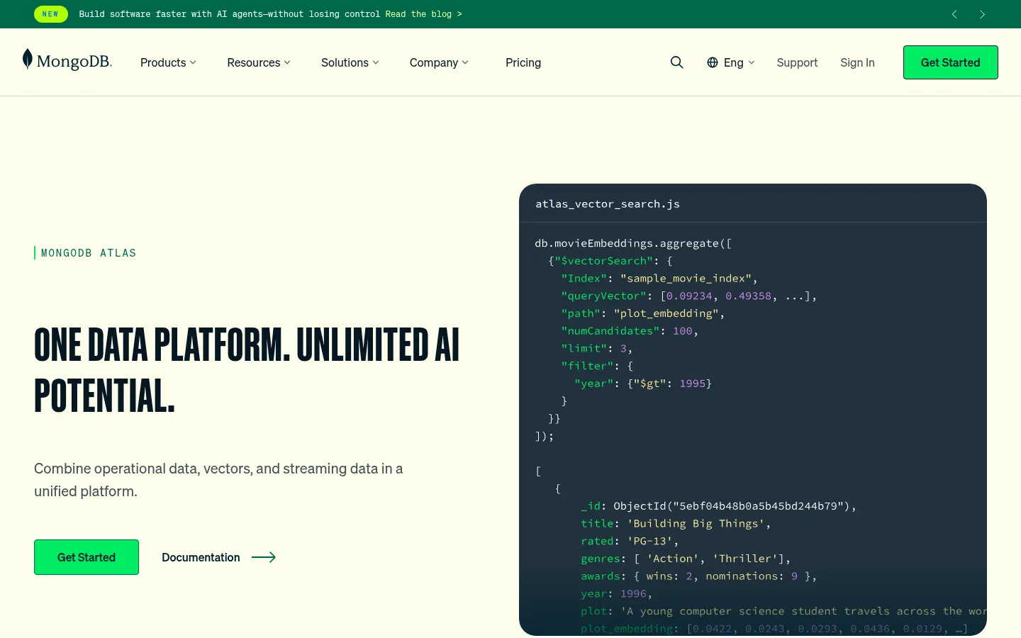 MongoDB: The World’s Leading Modern Data Platform | MongoDB 网站预览图