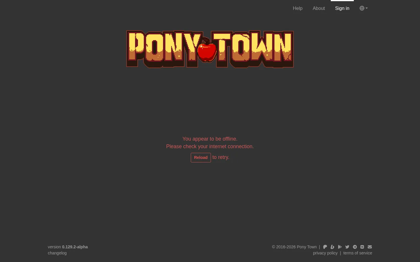 Pony Town 网站预览图