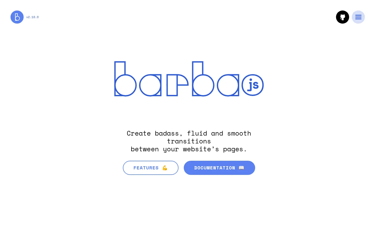 barba.js 网站预览图