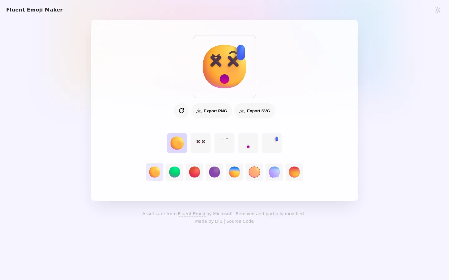 Fluent Emoji Maker 网站预览图