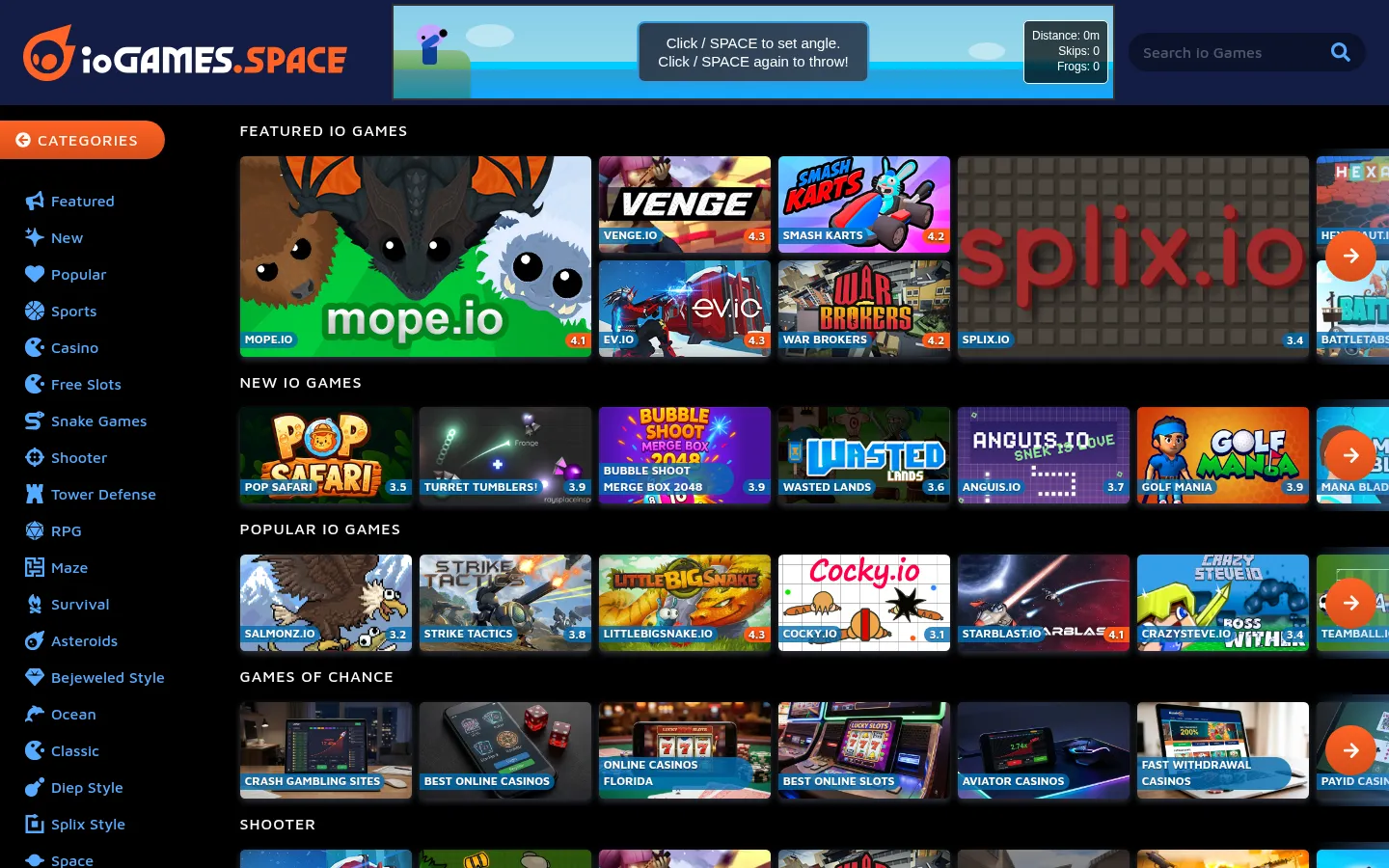 .io Games - Play Free Games Online 网站预览图