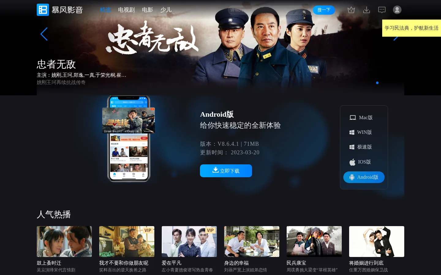 暴风影音 网站预览图