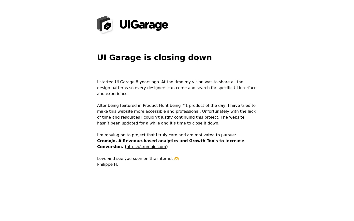 UI Garage Website 网站预览图