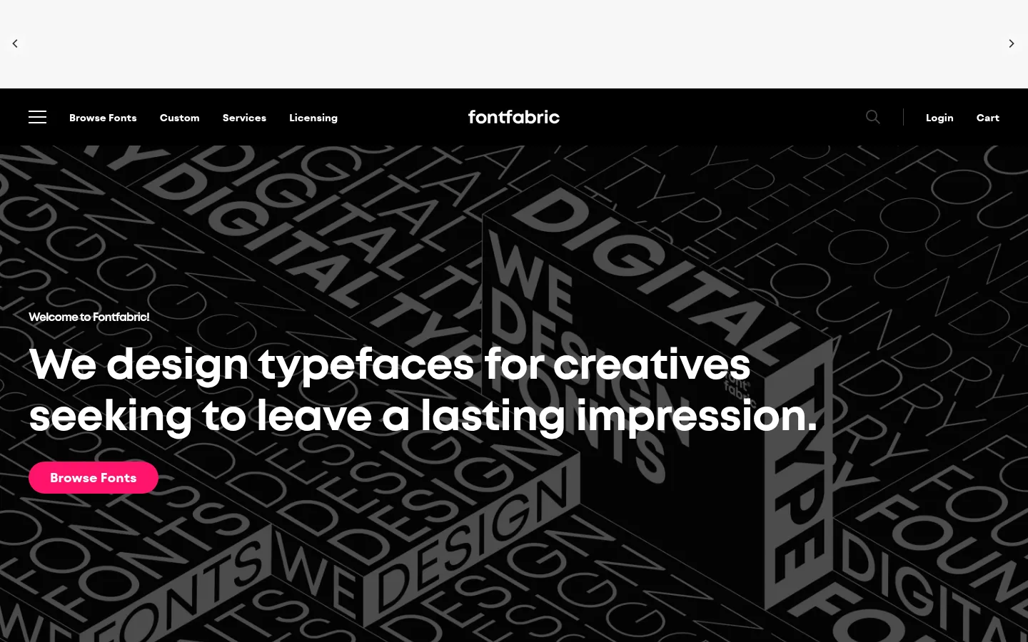 Fontfabric™ — We design fonts 网站预览图