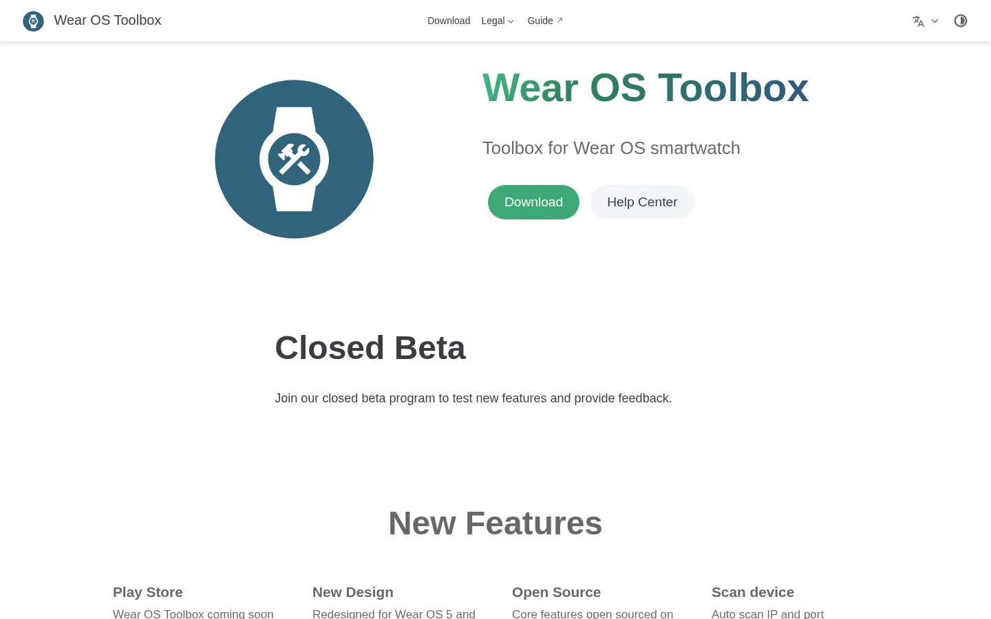 Wear OS Toolbox | Wear OS Toolbox 网站预览图