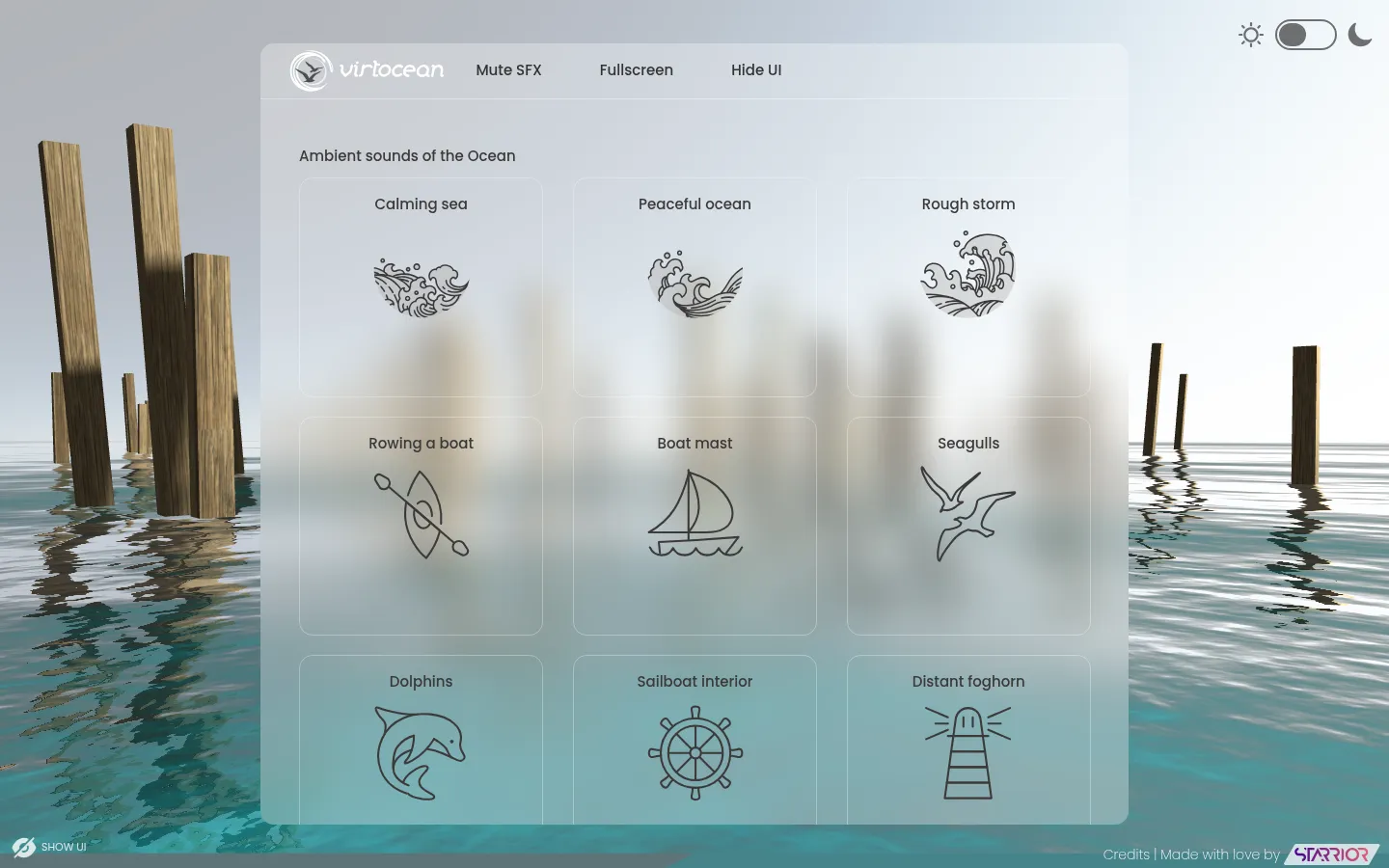Virtual Ocean | Sea and ocean sounds noise generator 网站预览图