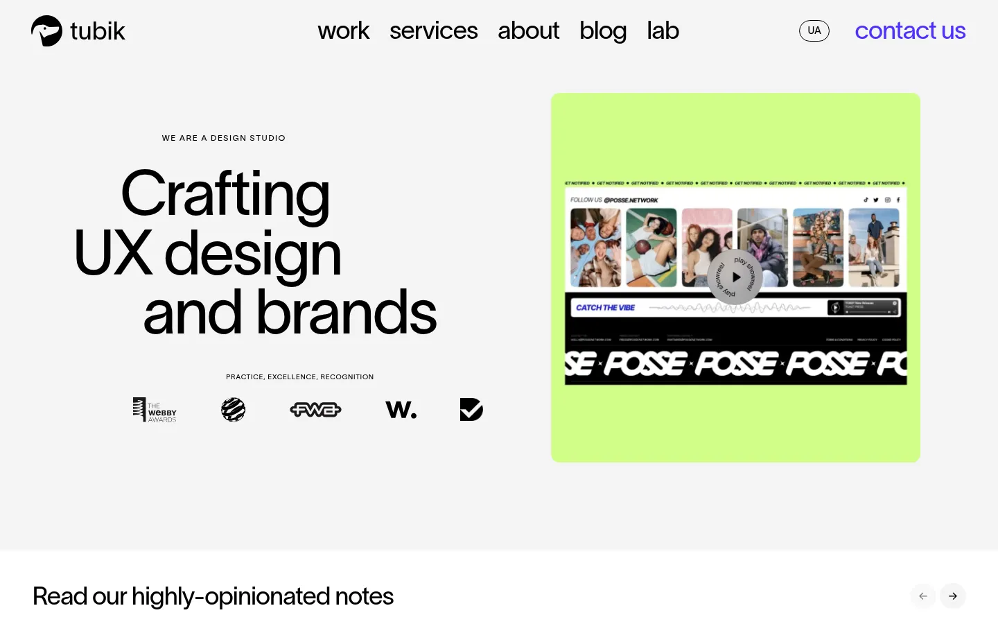 Tubik Studio – Award-Winning UX & Branding Agency 网站预览图