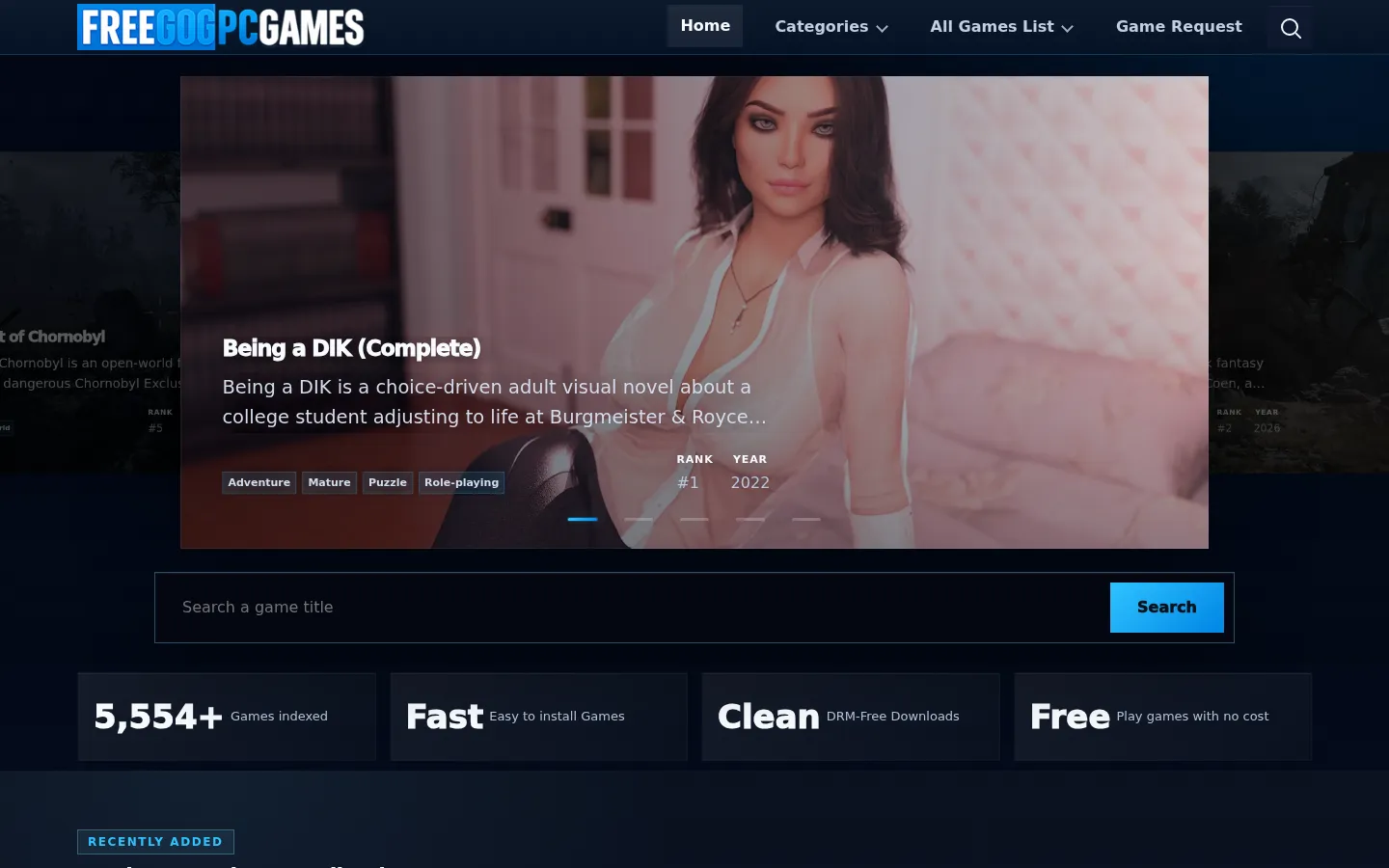 Free GOG PC Games - Full DRM-Free Game Downloads 网站预览图