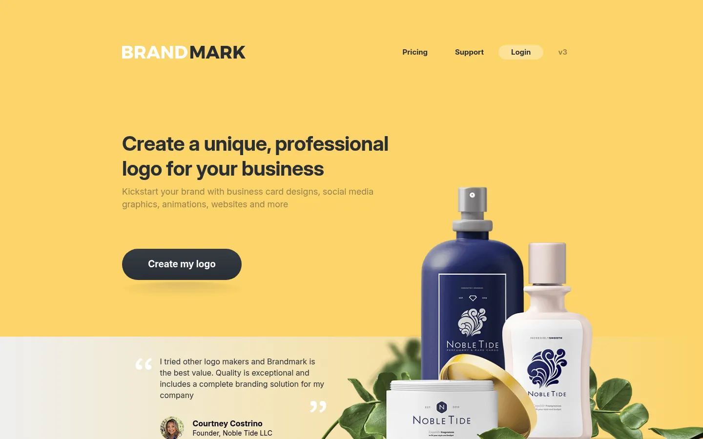 Brandmark Logo Maker - the most advanced AI logo design tool 网站预览图