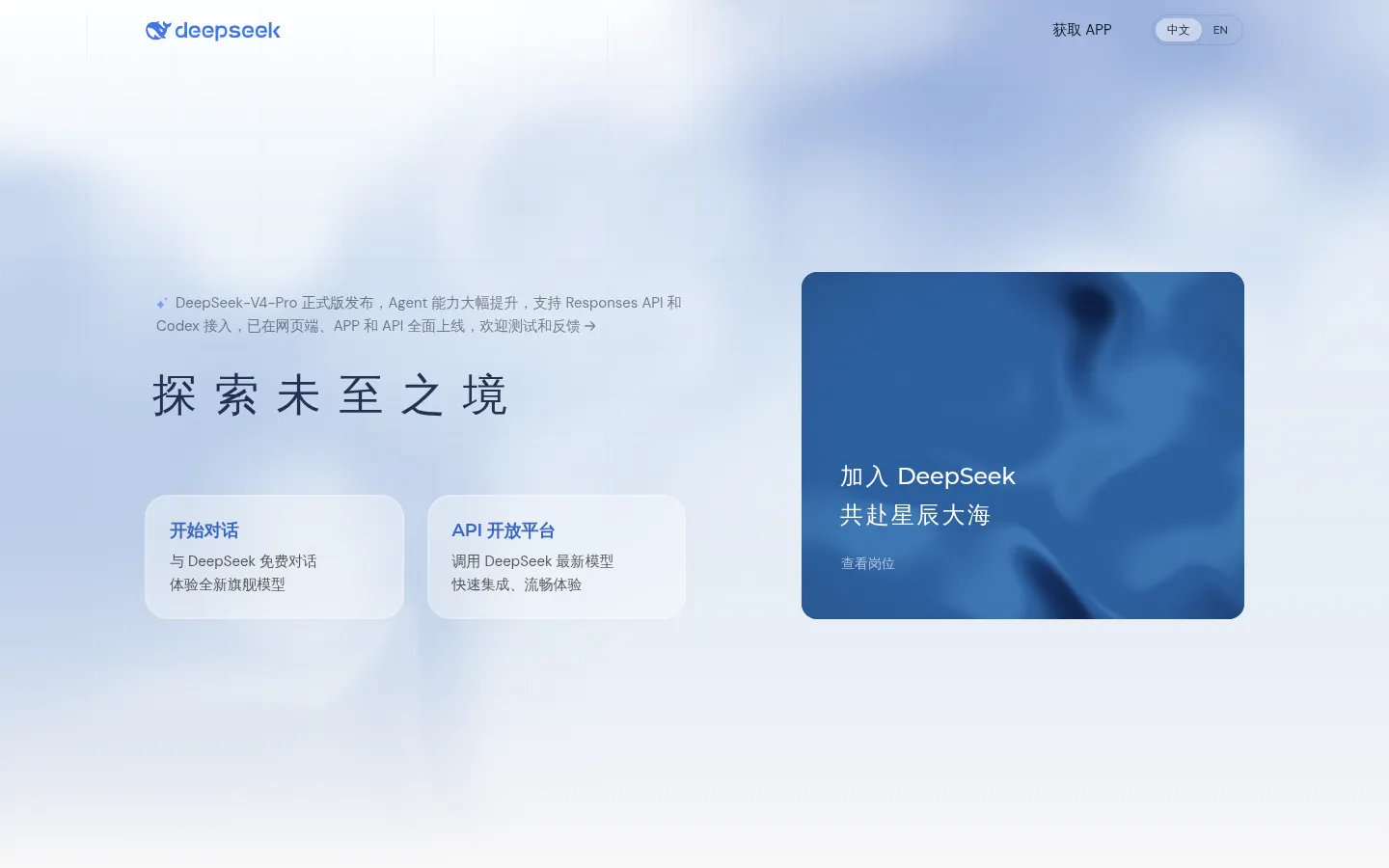DeepSeek | 深度求索 网站预览图