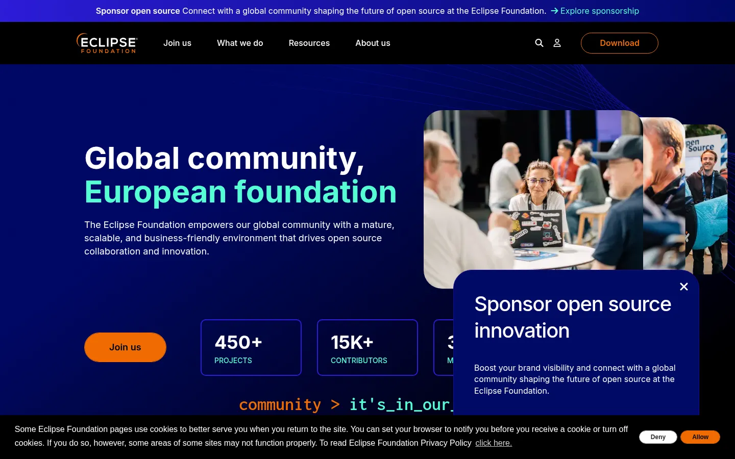 Eclipse Foundation | Powering Open Innovation 网站预览图