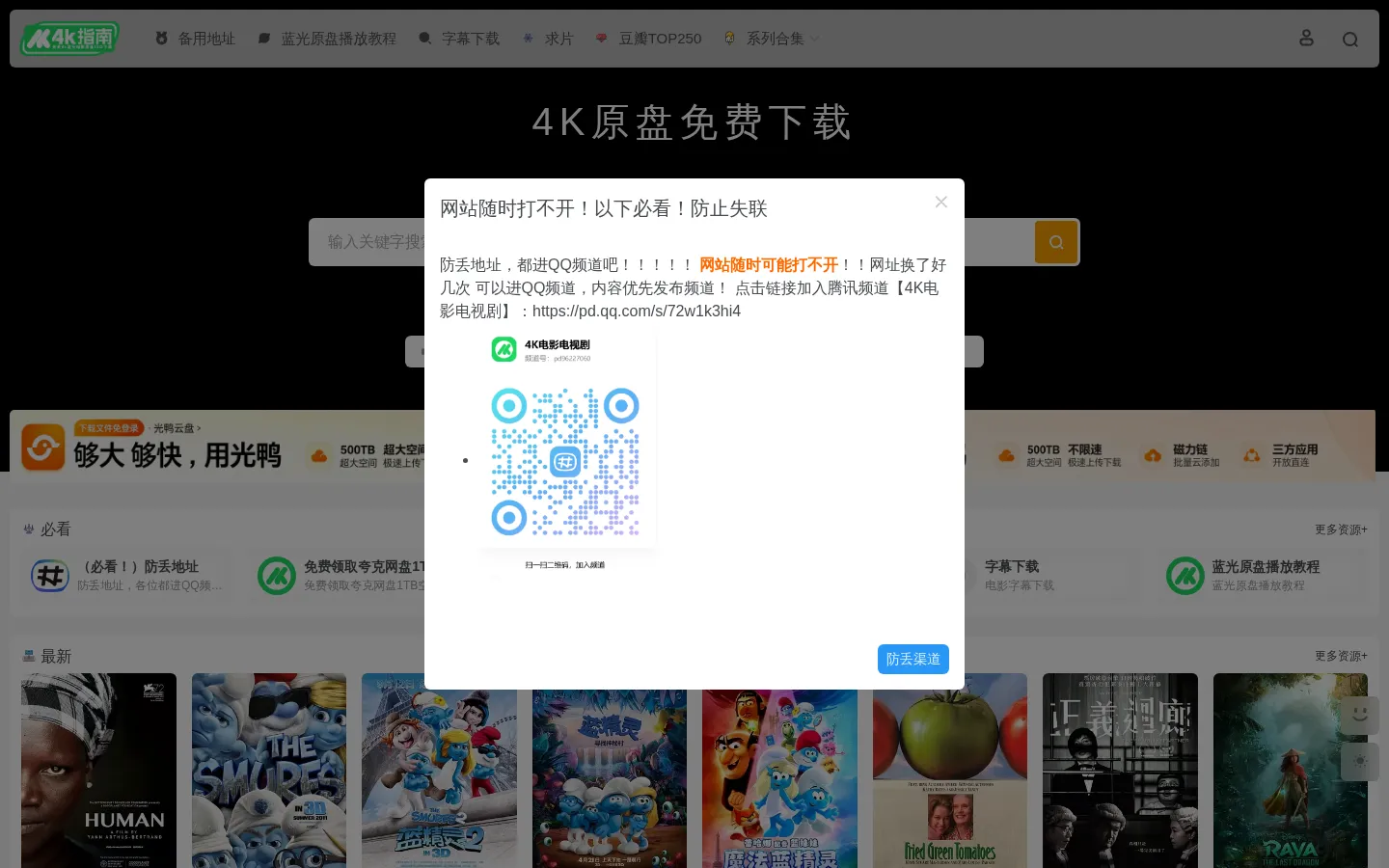 4K指南 | 专注4K蓝光超清电影资源分享 网站预览图