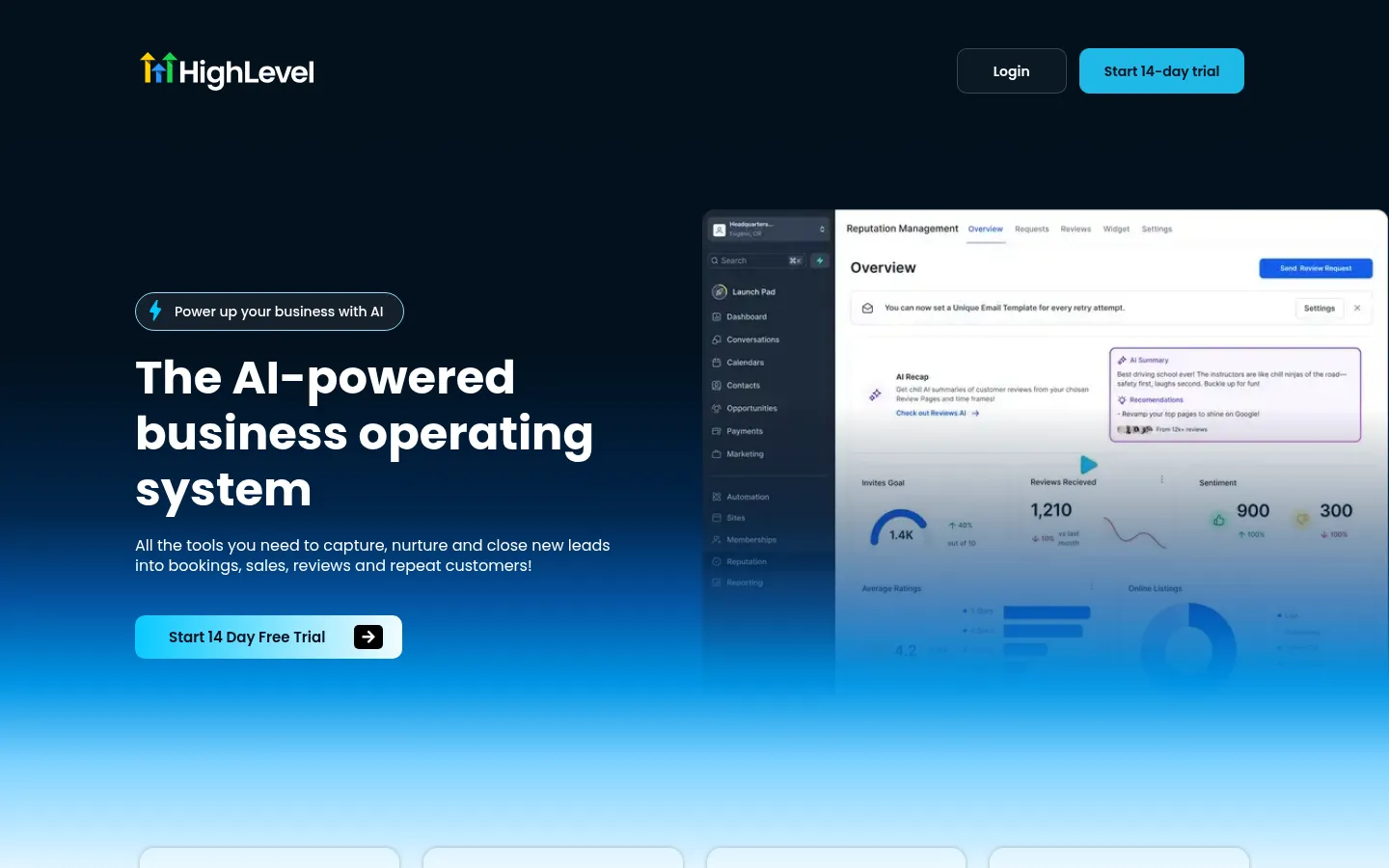 GoHighLevel - It's time to take your Agency to the Next Level 网站预览图