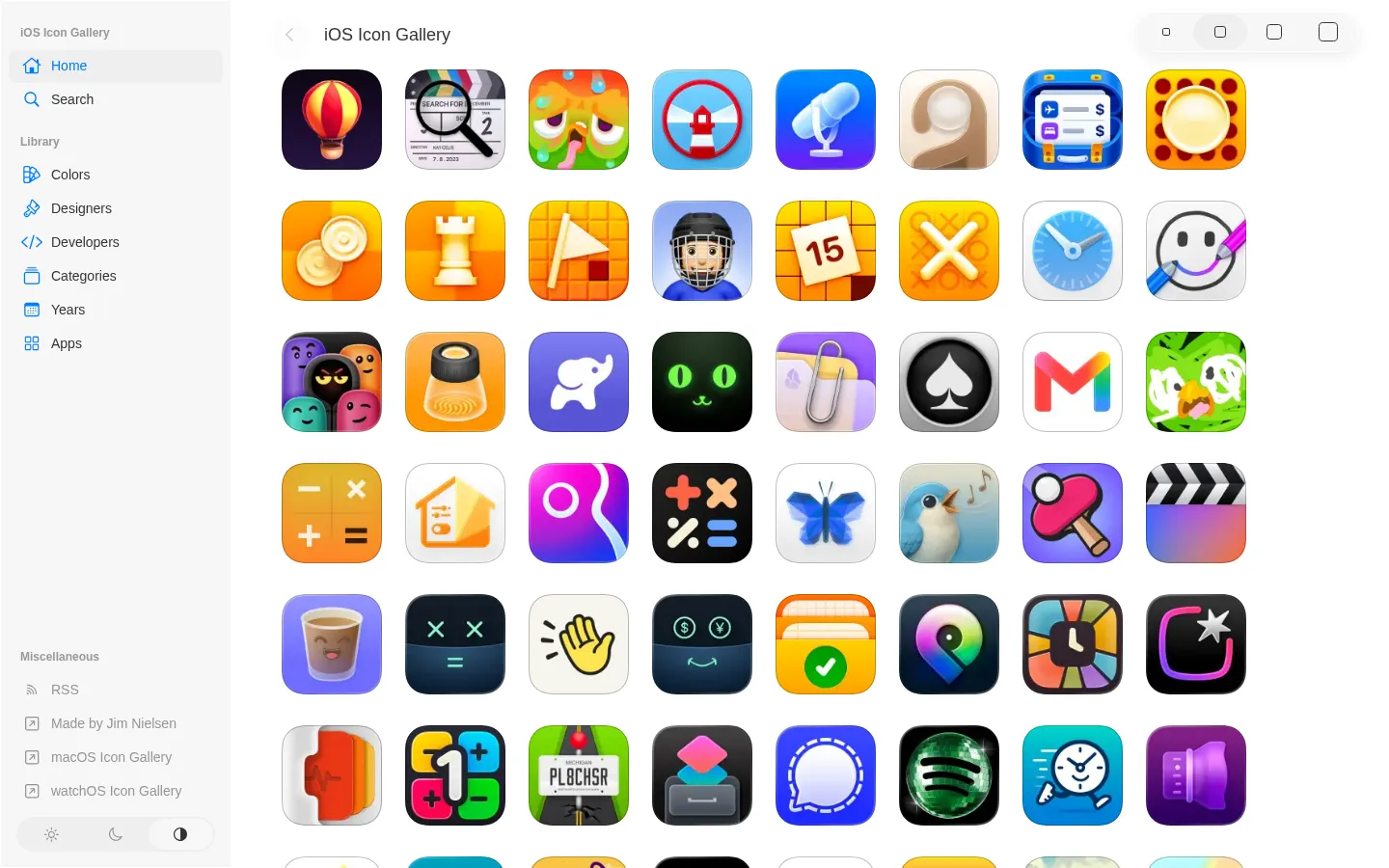 iOS Icon Gallery 网站预览图