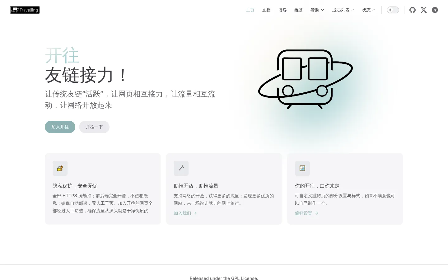开往 | 友链接力 网站预览图
