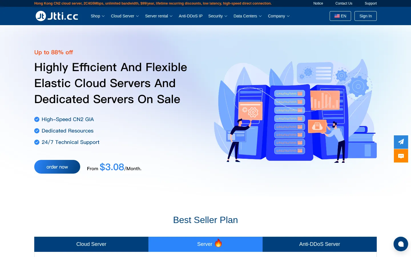 jtti-Dedicated Server|Cloud Server-Jtti Singapore Global Network Infrastructure Service Provider 网站预览图