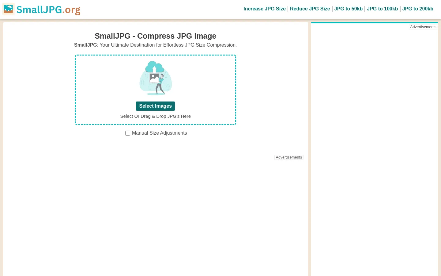 SmallJPG - Compress JPG Image 网站预览图