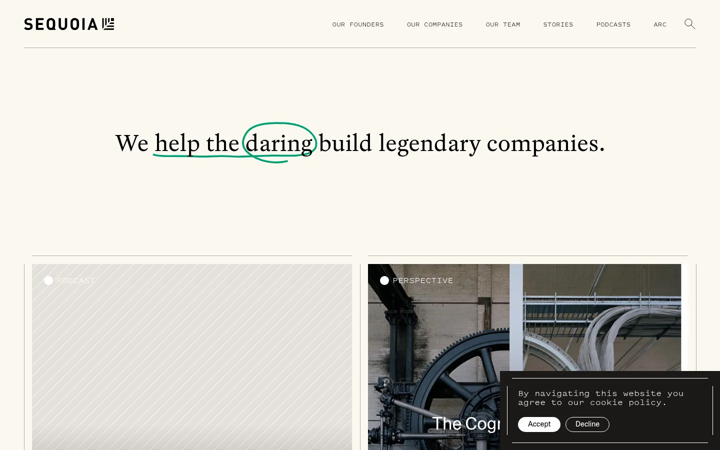 Home | Sequoia Capital 网站预览图
