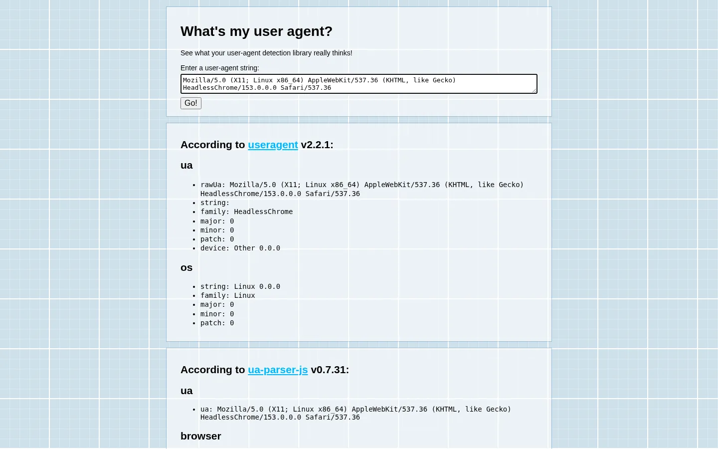 What's my user agent? 网站预览图