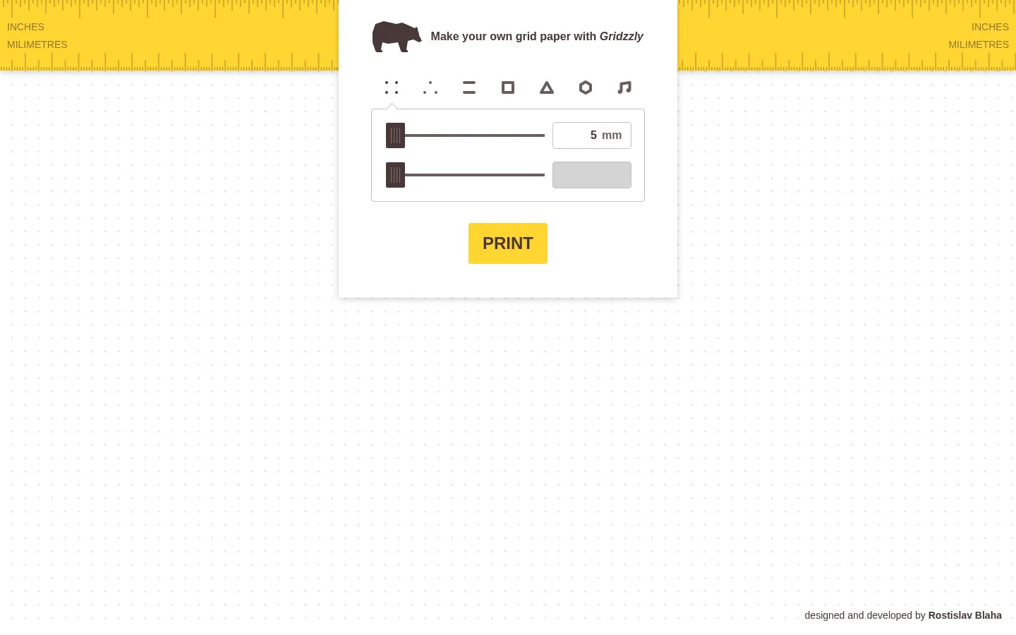 Gridzzly.com - Make your own grid paper 网站预览图