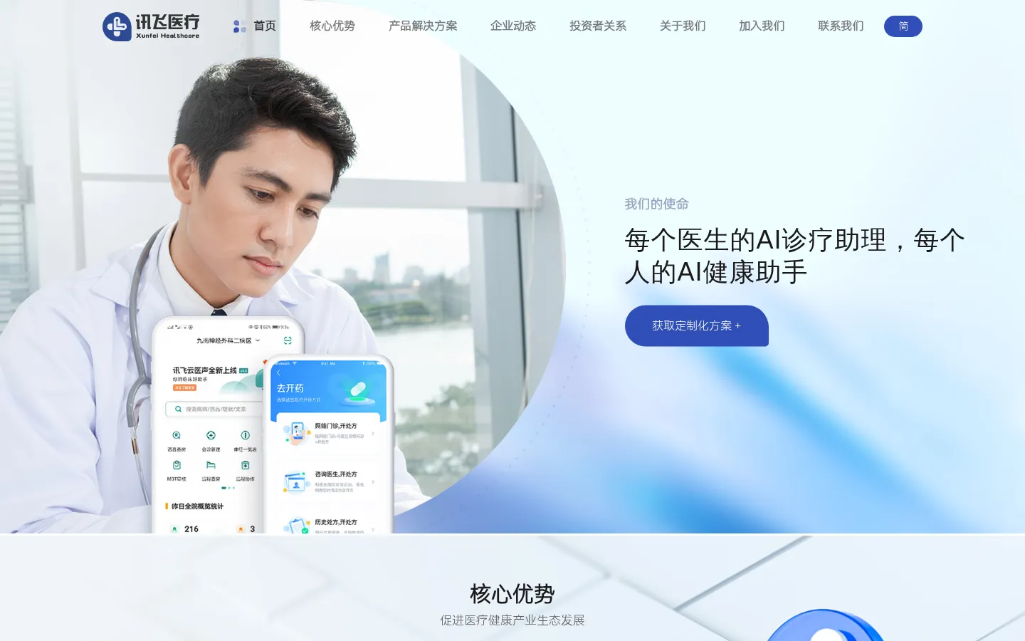 讯飞医疗 科大讯飞医疗 讯飞晓医 讯飞星火医疗大模型 网站预览图
