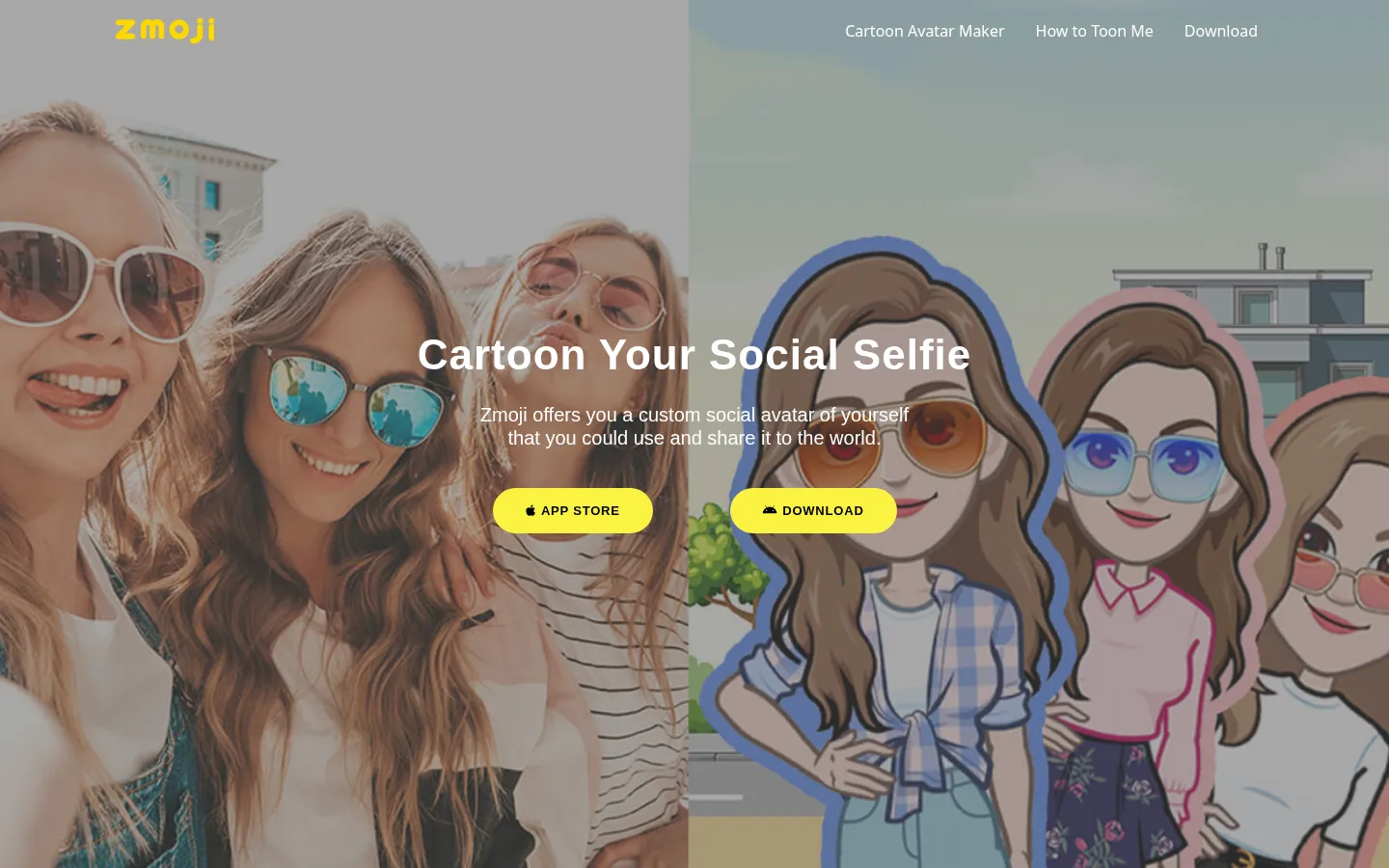 Zmoji - Create Your Personal Avatar Emoji 网站预览图