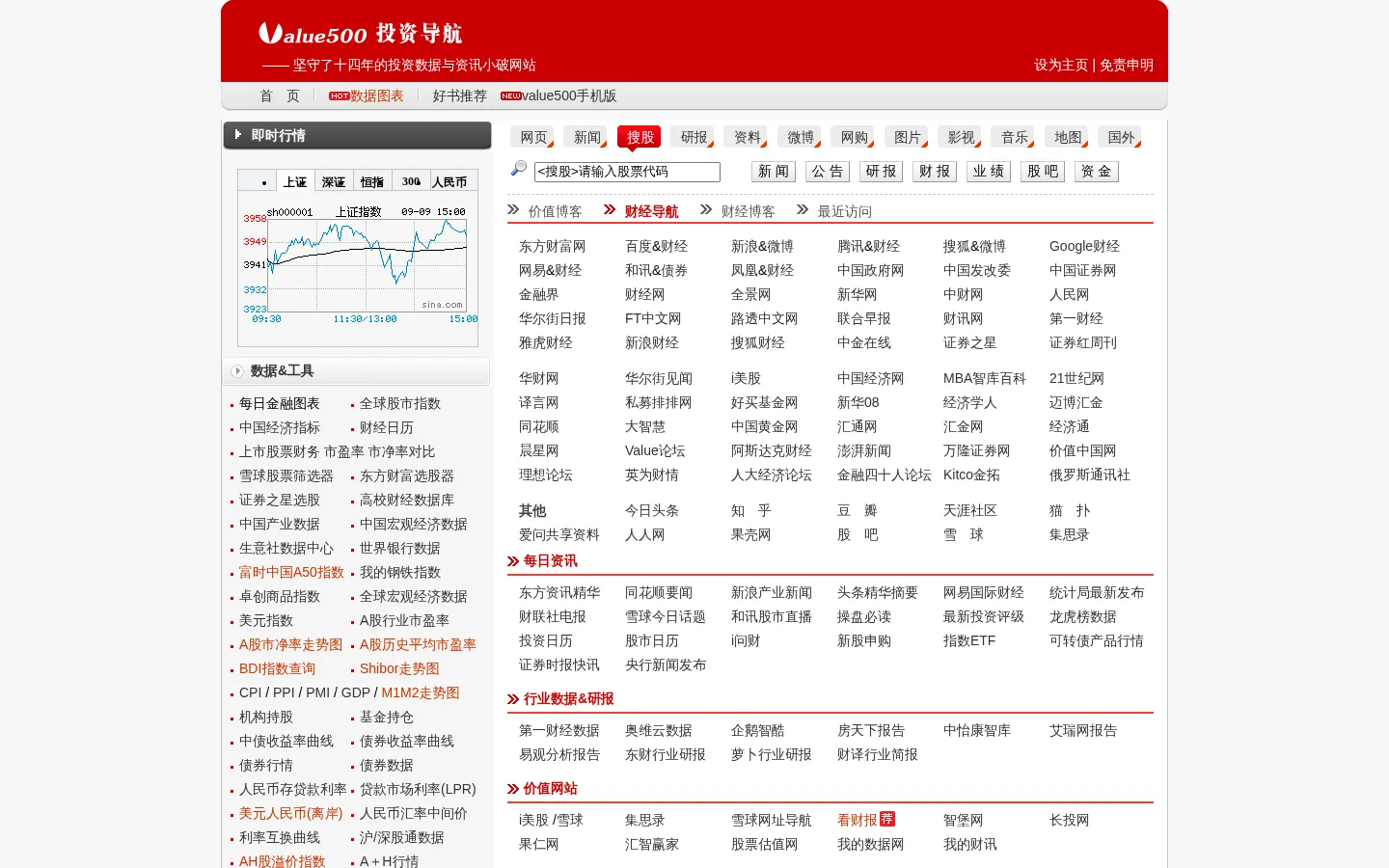 价值投资导航 - 学习价值投资从value500投资导航开始！ 网站预览图