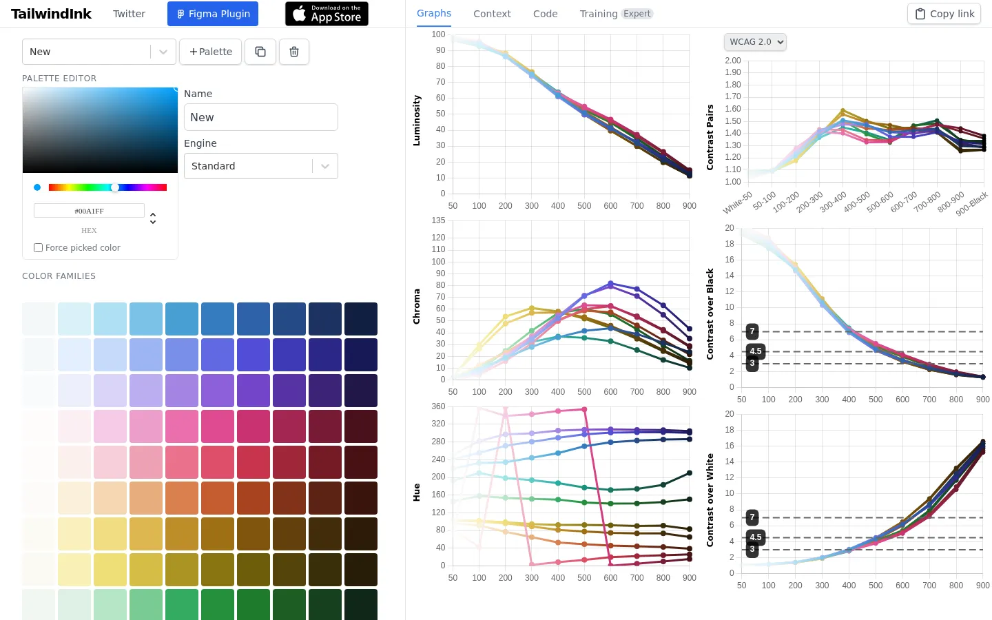 Tailwind Ink | AI color palette generator for Tailwindcss 网站预览图