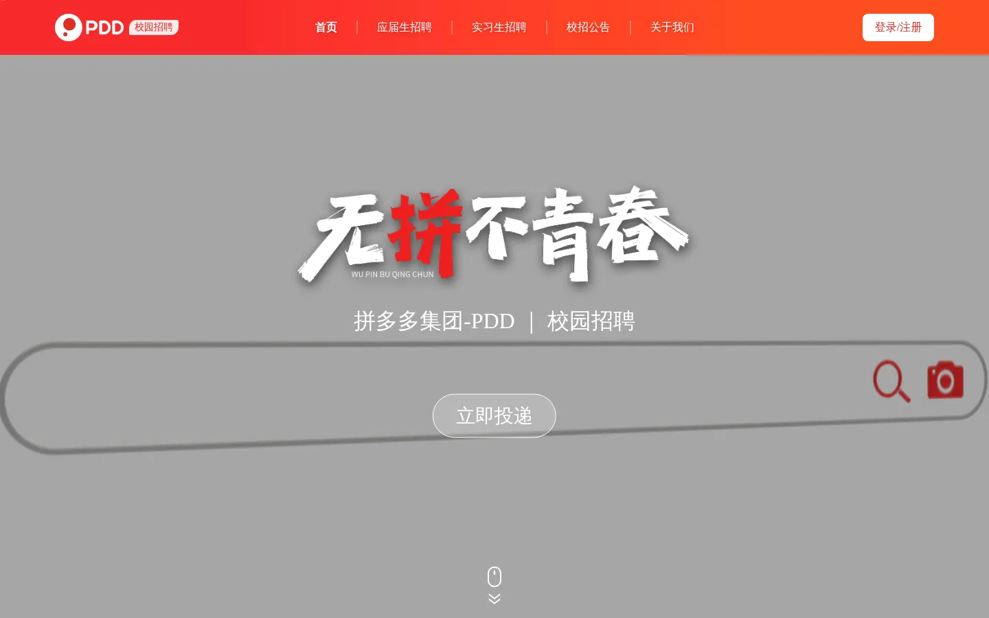 拼多多集团-PDD校园招聘官网 网站预览图