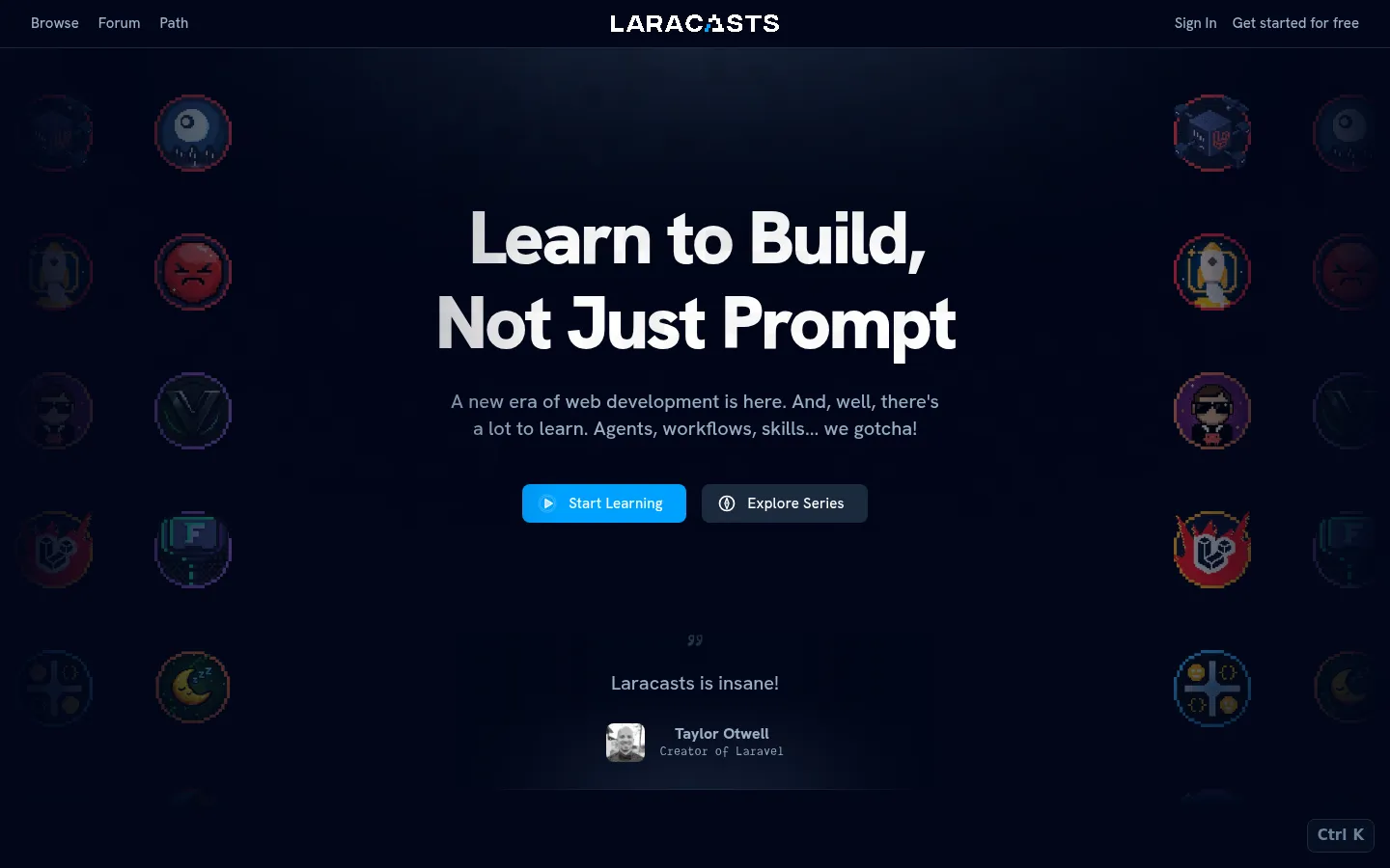 Learn Laravel | Laracasts 网站预览图