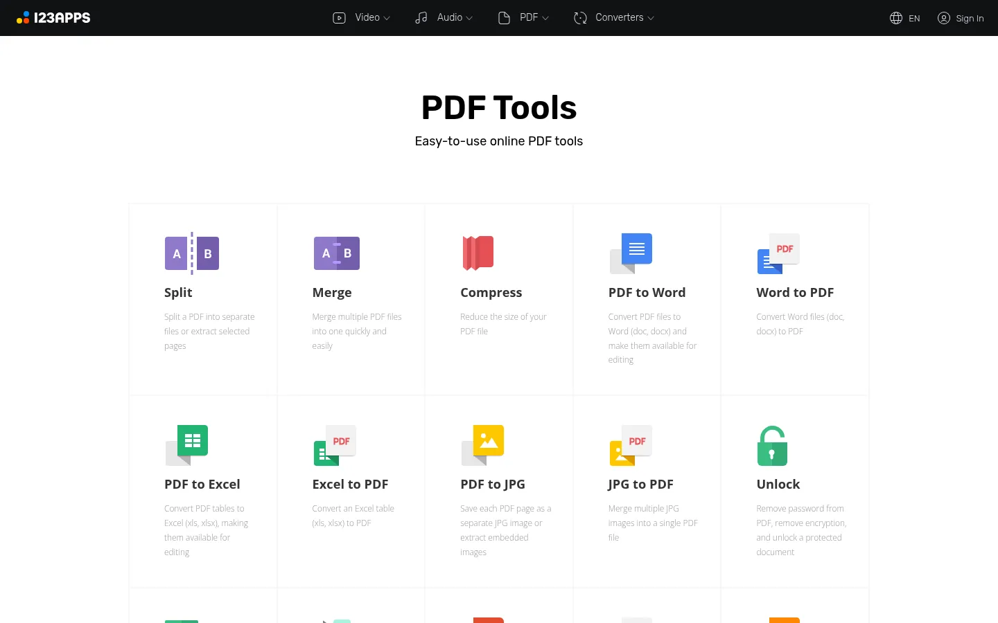 PDF.io – Essential Online PDF Tools 网站预览图