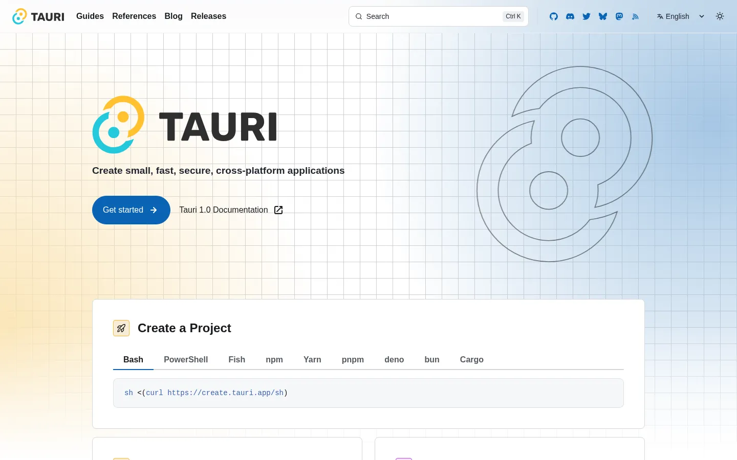 Tauri 2.0 | Tauri 网站预览图