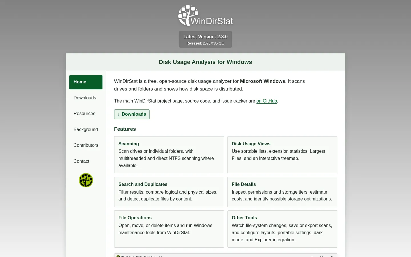 WinDirStat - Windows Directory Statistics 网站预览图