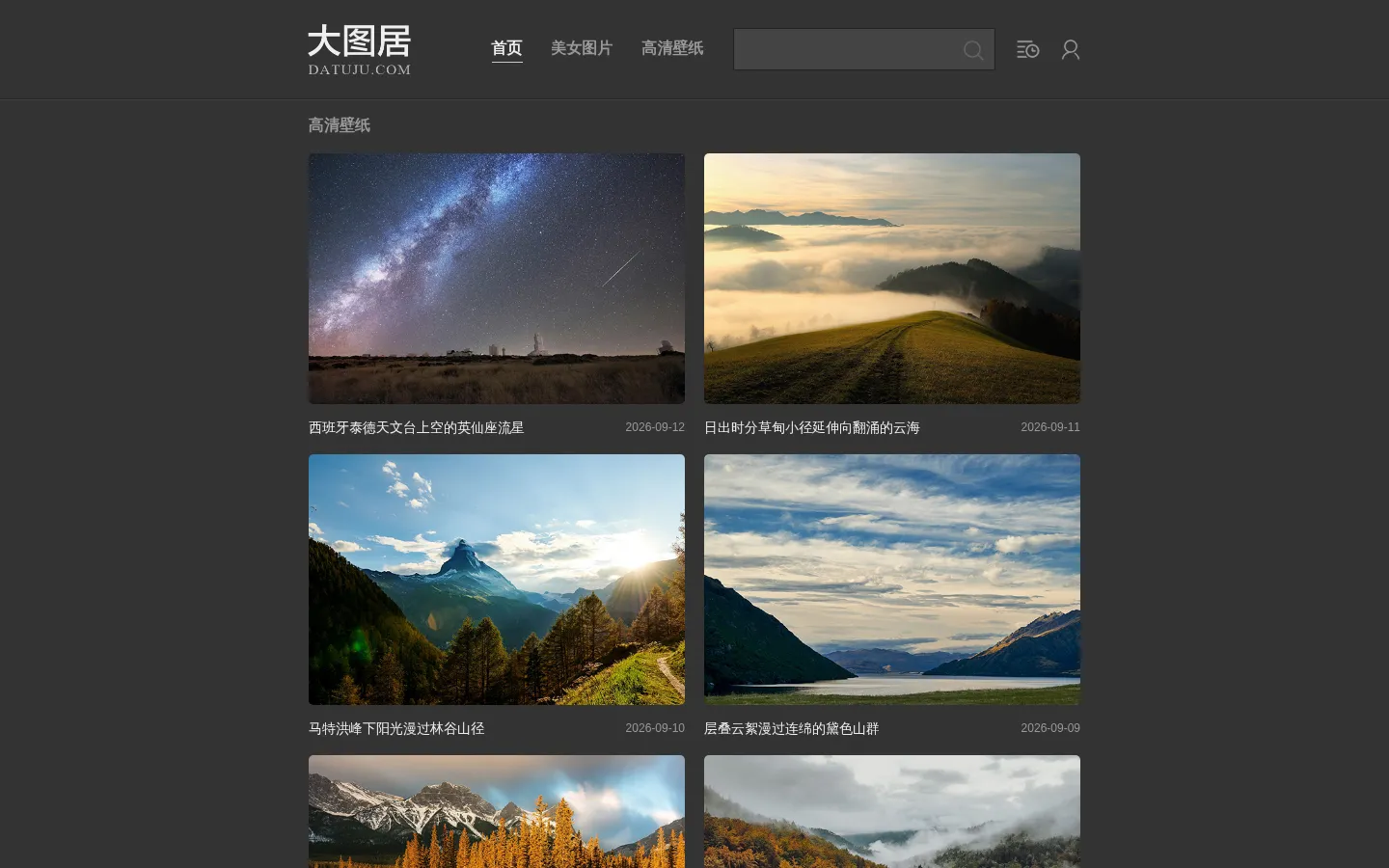 大图居 - 美女图片壁纸每日更新 网站预览图