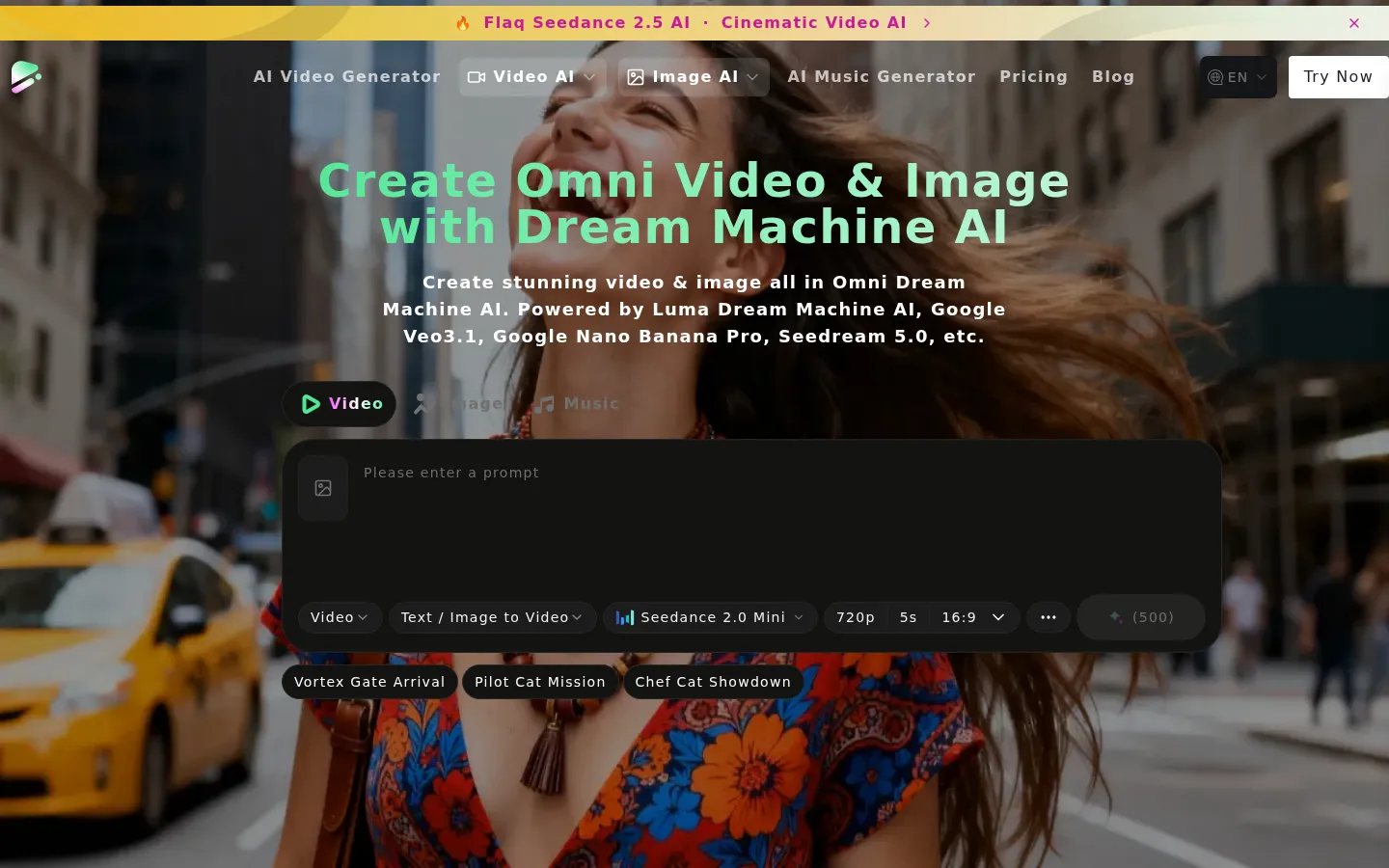 Free Luma Dream Machine AI Video&Image Generator 网站预览图