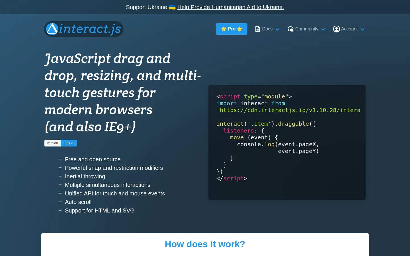 interact.js - JavaScript drag and drop, resizing and multi-touch gestures for modern browsers 网站预览图