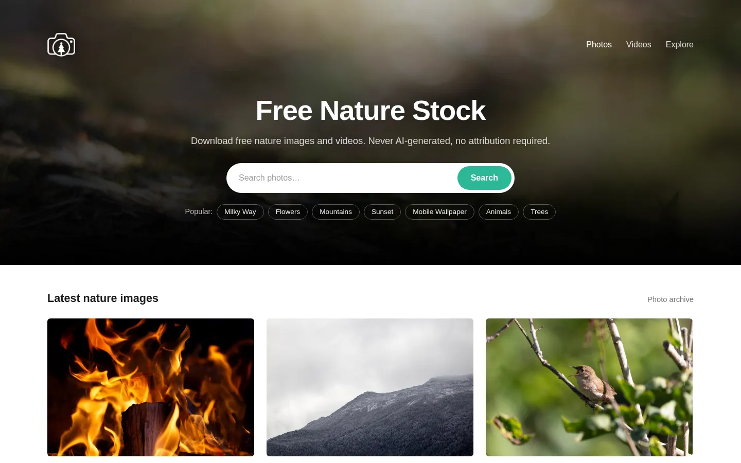Download Free Nature Images and Videos - Free Nature Stock 网站预览图